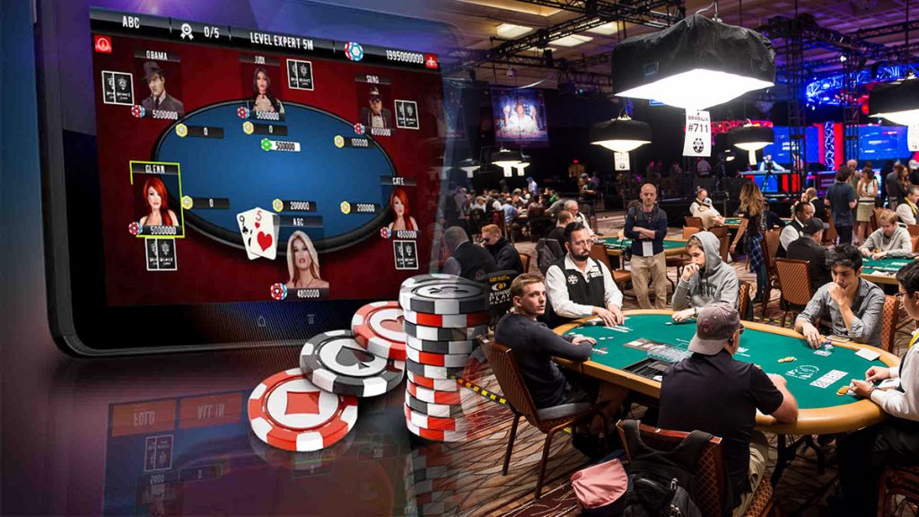 Poker en direct vs poker en ligne